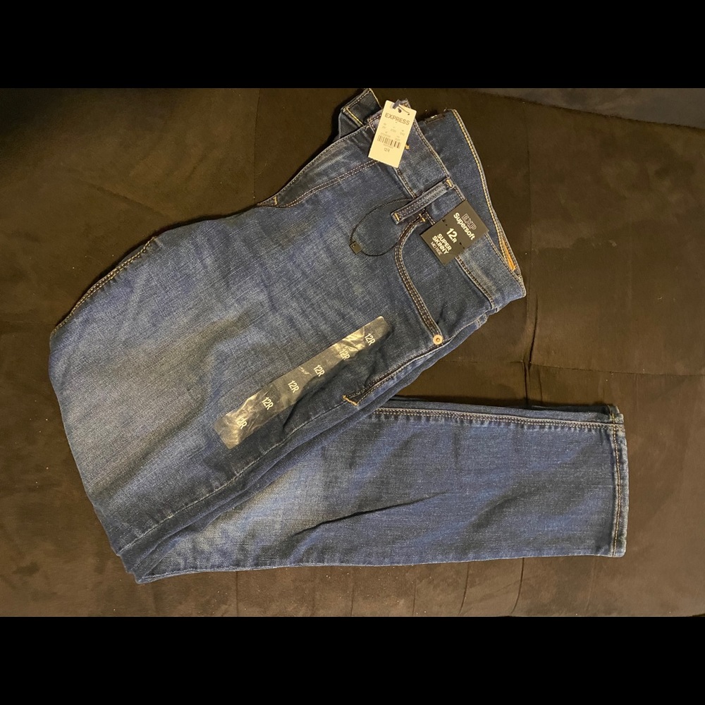 Express Supersoft, Super Skinny Mid Rise Jeans